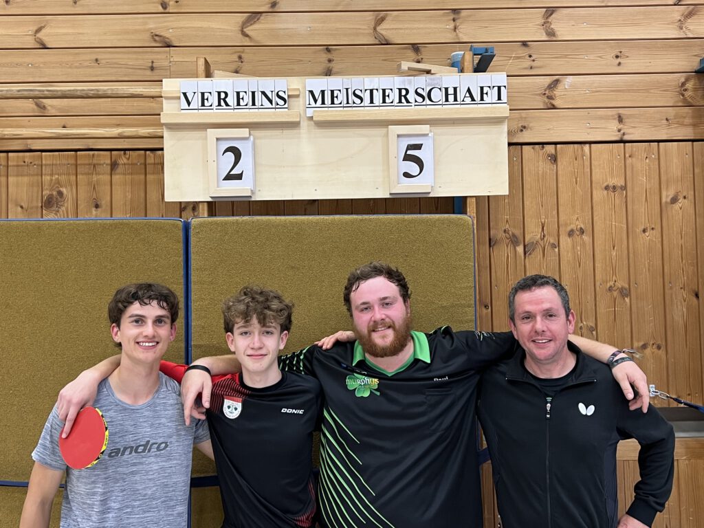 Einzel - von links: Marinus Huber (2. Platz), Thomas Schöffel (1. Platz), Paul Randler (3. Platz), Robert Schöffel (4. Platz)